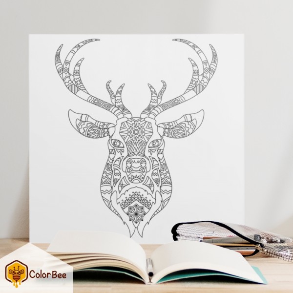 Spalvinimo drobė "Coloring deer" Spalvinimo drobės | Colorbee.lt
